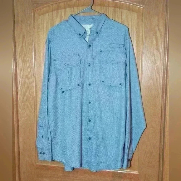 RedHead Other - Red Head Bass Pro Shops blue/white checked fishing shirt size L